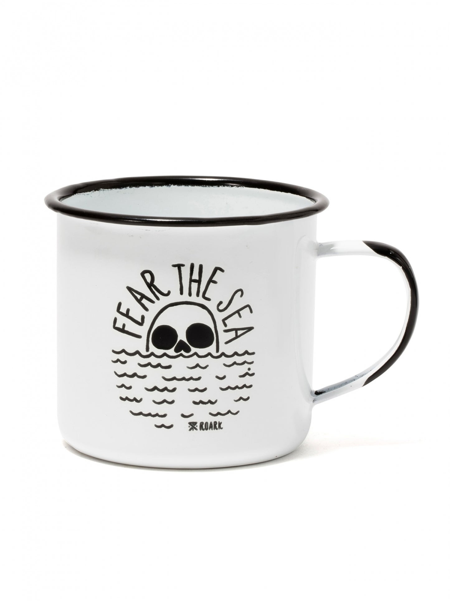 "FEAR THE SEA" ENAMEL MUG / White