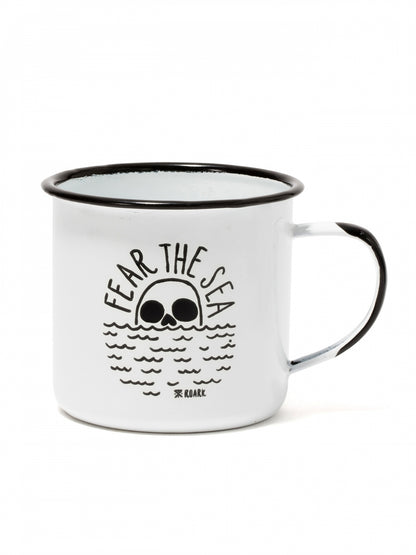 "FEAR THE SEA" ENAMEL MUG / White