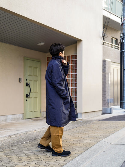 60/40クロス Sorona®Dupont 中綿 ステンカラーコート / UK. Navy