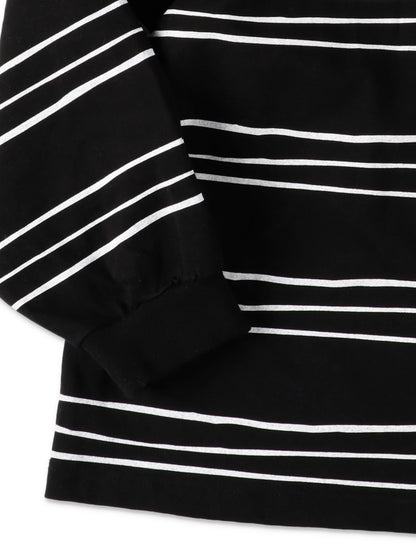 SUPER BIG LS TEE (MULTI STRIPE) / Black