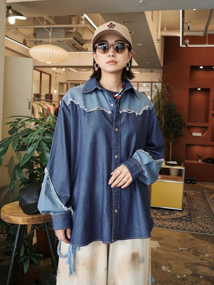 デニムウエスタンジャケット / ブルー