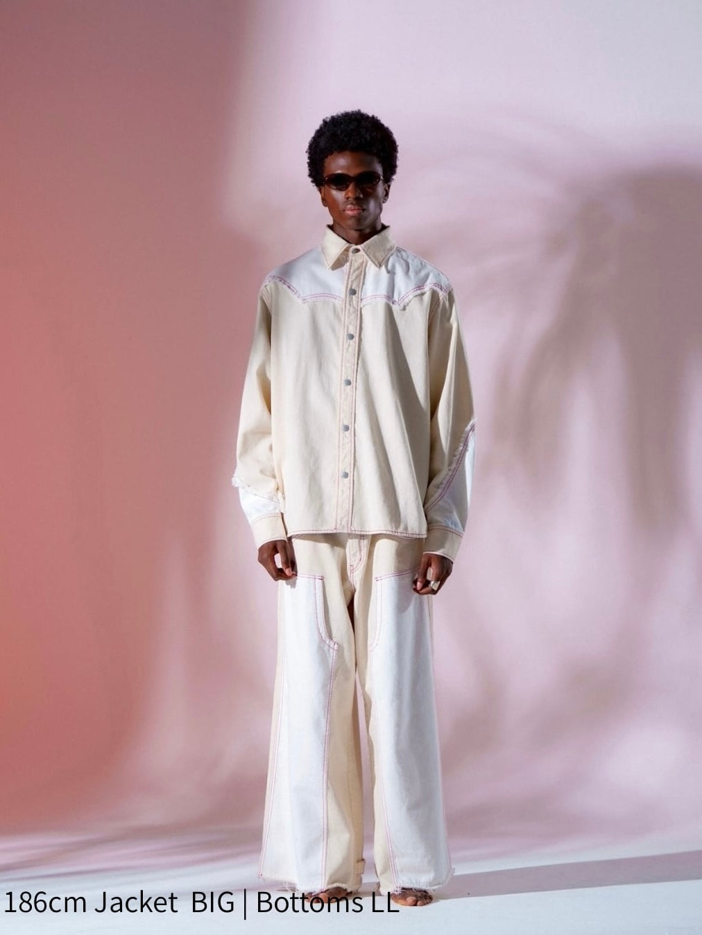 デニムウエスタンジャケット / ホワイトムスク