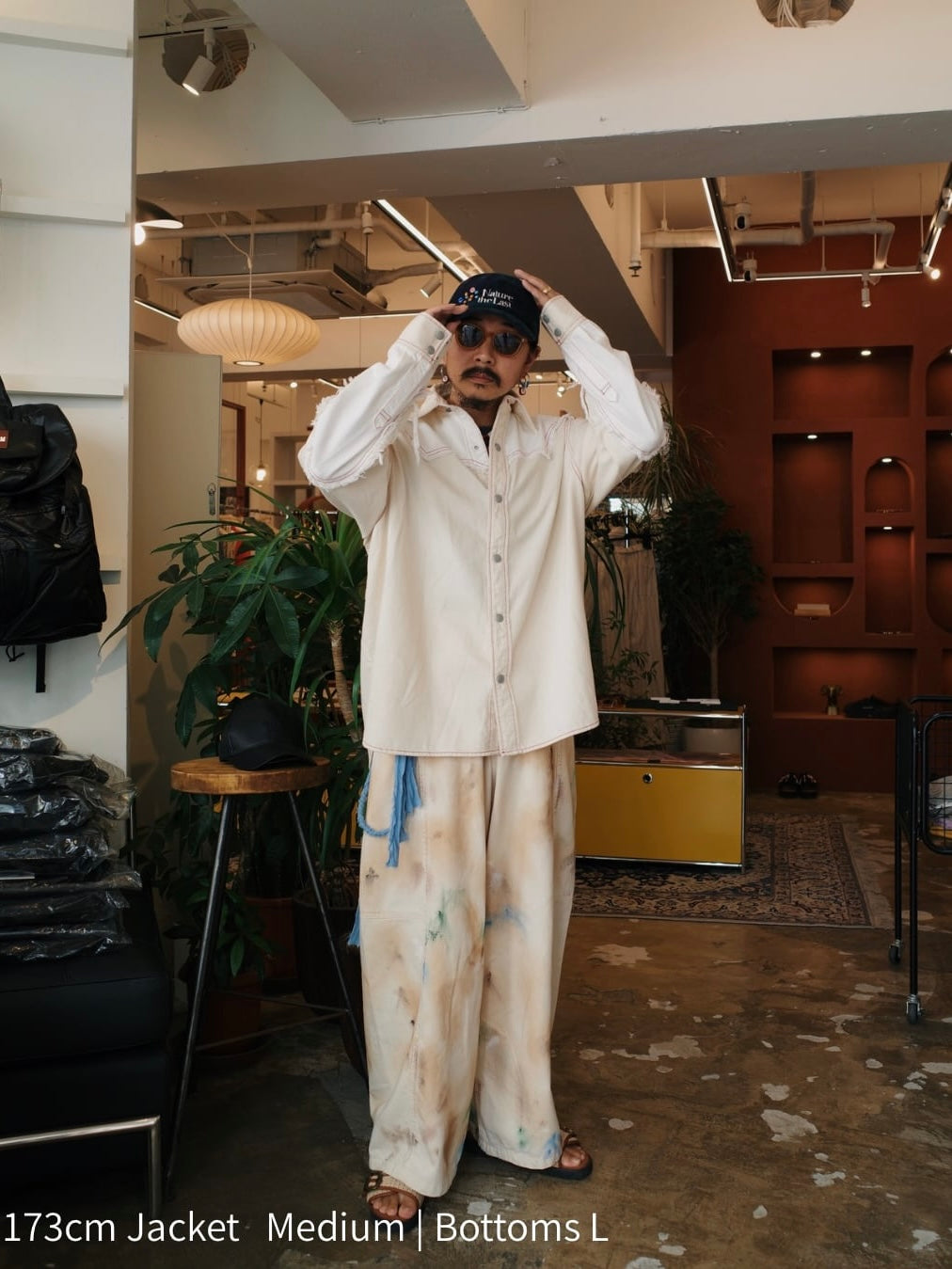 デニムウエスタンジャケット / ホワイトムスク