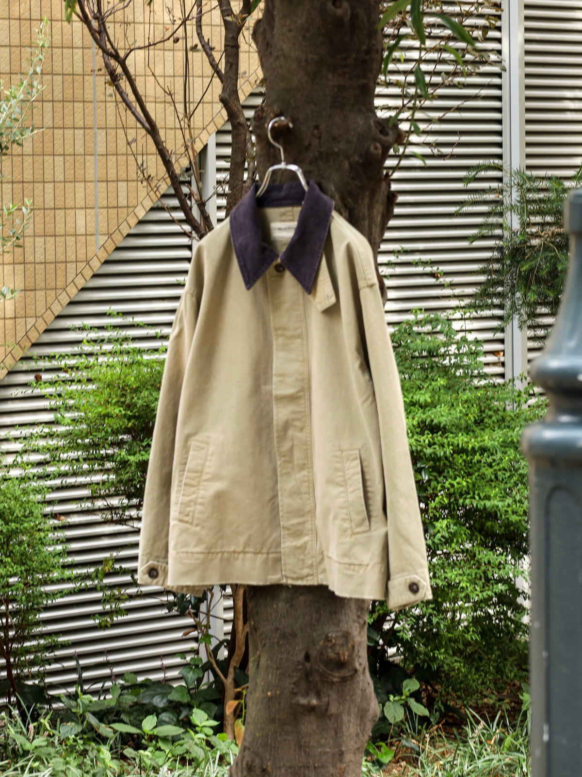 SOUTIEN COLLAR MIDDLE JACKET / Khaki×Black