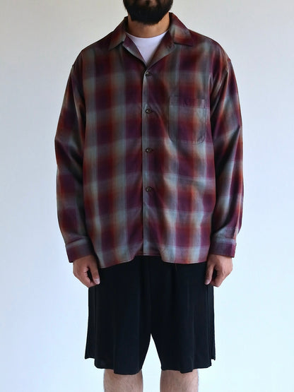RELUX OPEN COLOR CHECK SHIRTS / Red check