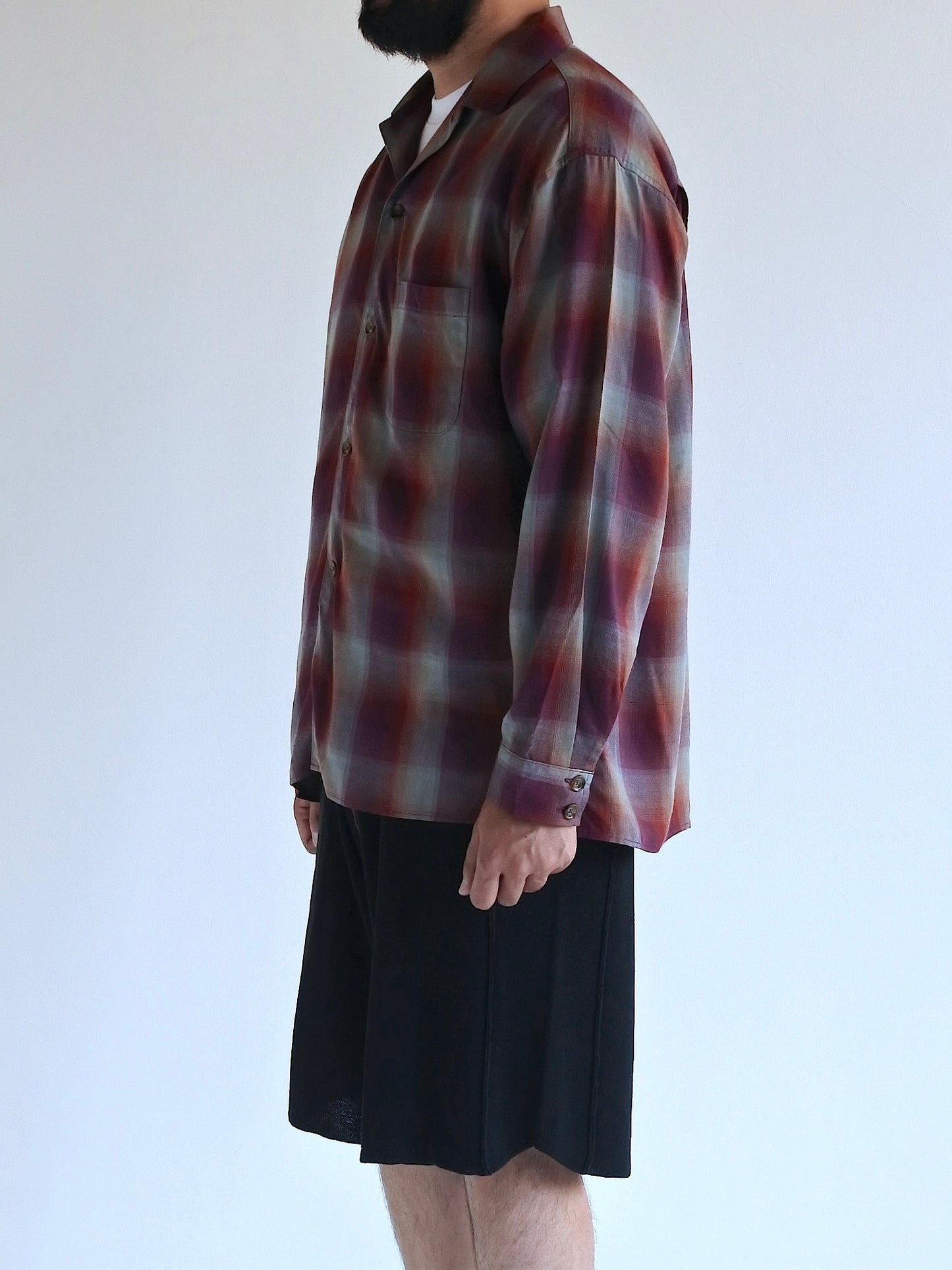 RELUX OPEN COLOR CHECK SHIRTS / Red check
