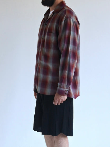 RELUX OPEN COLOR CHECK SHIRTS / Red check