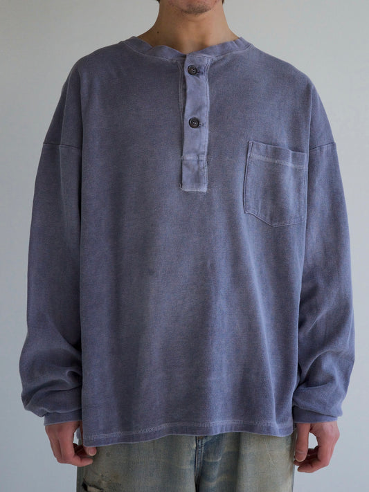 PIGMENT THERMAL HENLEY NECK L/S T-SHIRTS / Dusty Purple