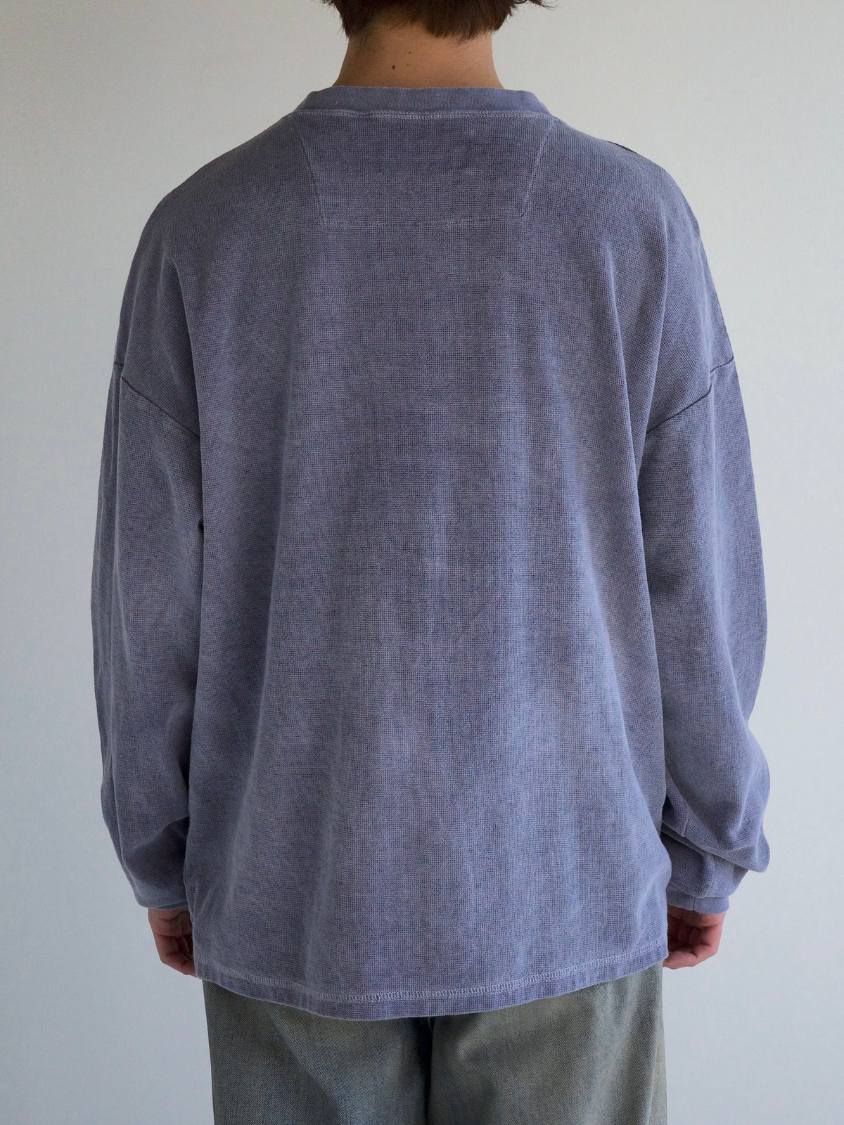 PIGMENT THERMAL HENLEY NECK L/S T-SHIRTS / Dusty Purple