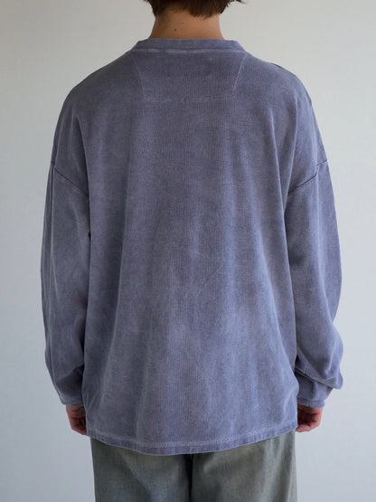 PIGMENT THERMAL HENLEY NECK L/S T-SHIRTS / Dusty Purple