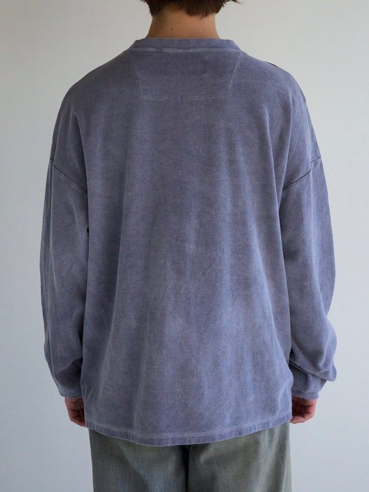 PIGMENT THERMAL HENLEY NECK L/S T-SHIRTS / Dusty Purple