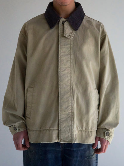 SOUTIEN COLLAR MIDDLE JACKET / Khaki×Black