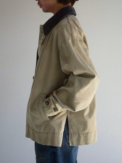 SOUTIEN COLLAR MIDDLE JACKET / Khaki×Black