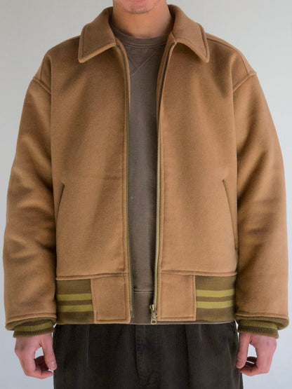 MELTON WOOL DRIZZLER JACKET / Beige