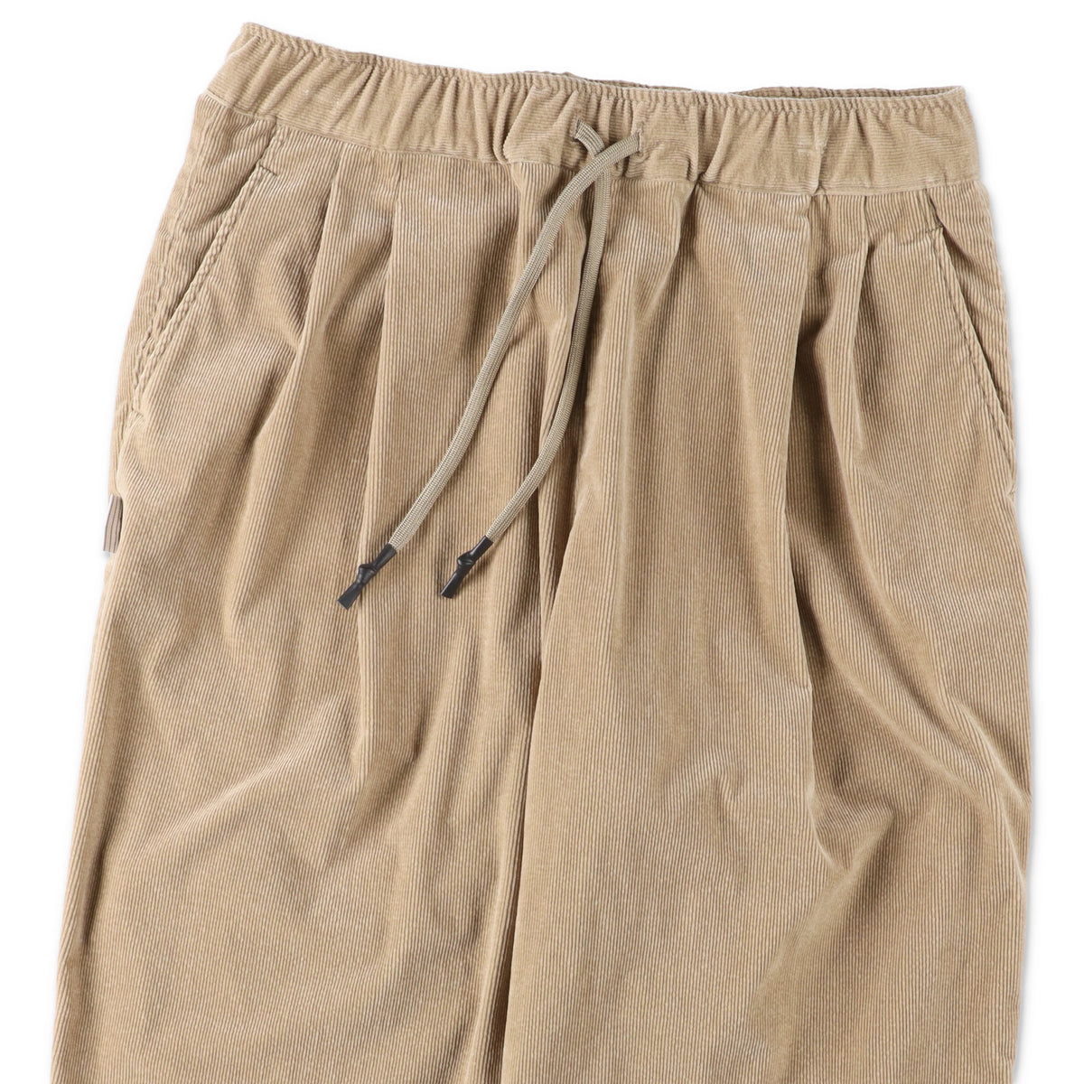 TWO TUCK WIDE PANTS (CORDUROY) / Beige