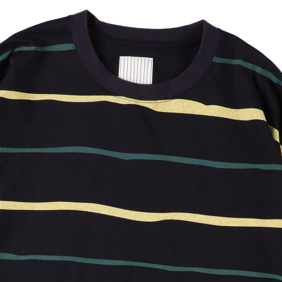 SUPER BIG STRIPE LS TEE / Navy