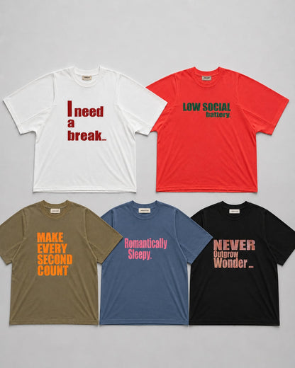 AMBERGLEAMメッセージロゴＴシャツ / 5colors
