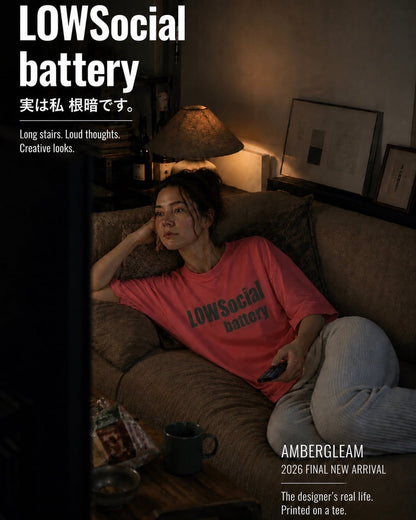 AMBERGLEAMメッセージロゴＴシャツ / 5colors