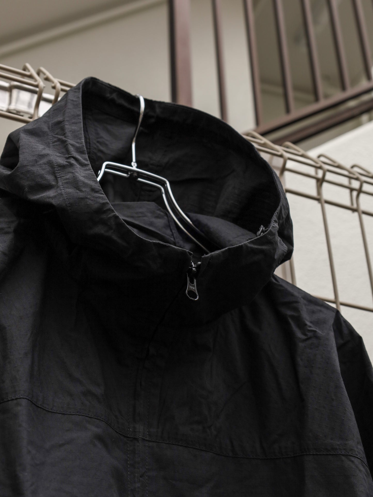 ORGANIC COTTON×CORDURA® RIPSTOP DAILY ZIP HOODIE / Black