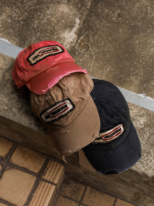 DISTRESSED PATCH 6PANEL CAP / 3colors