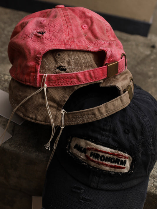 DISTRESSED PATCH 6PANEL CAP / 3colors