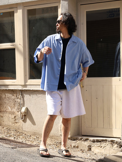 PURE WIDE SWEAT SHORTS / Ash Grey