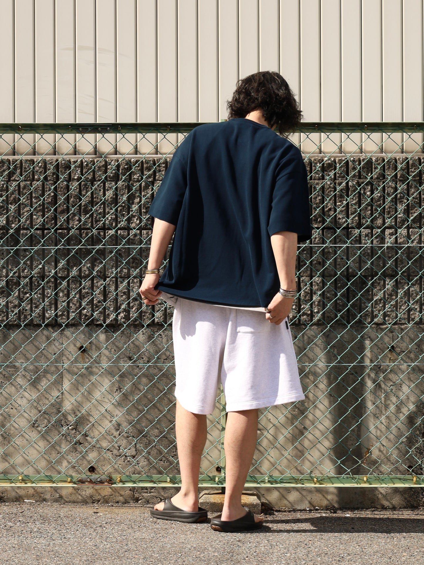 SUPER BIG SS COTTON KNIT TEE / Navy