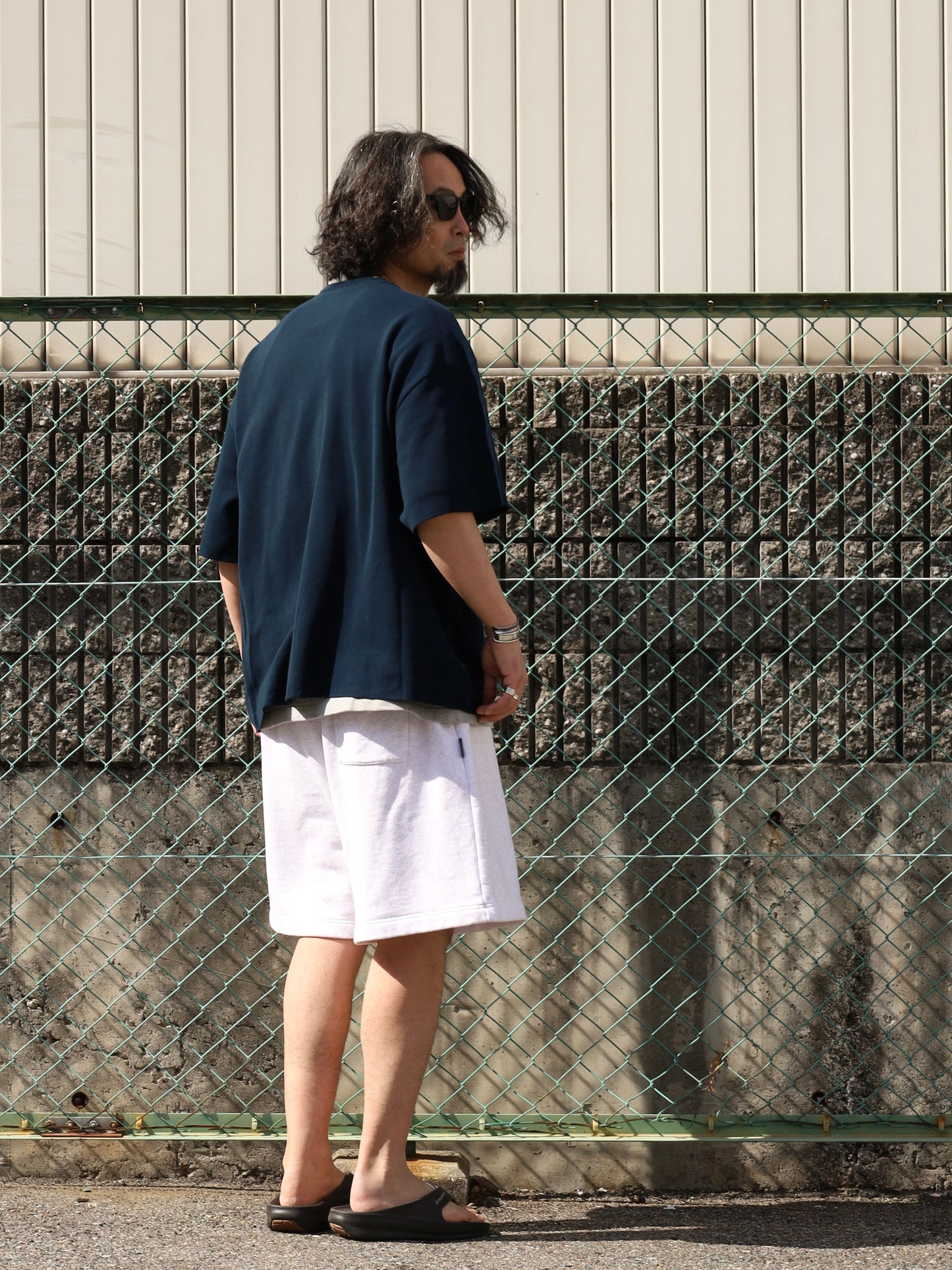 SUPER BIG SS COTTON KNIT TEE / Navy