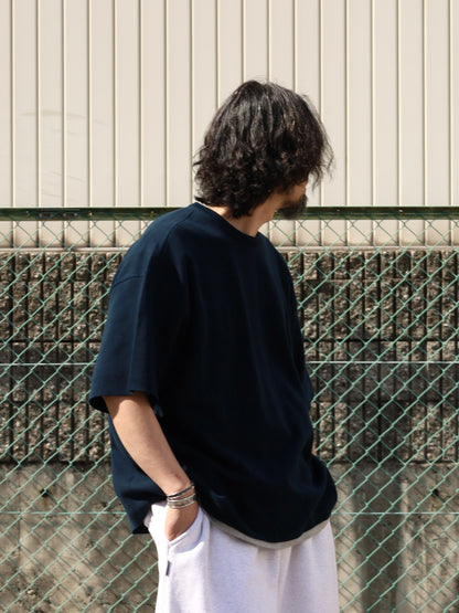 SUPER BIG SS COTTON KNIT TEE / Navy