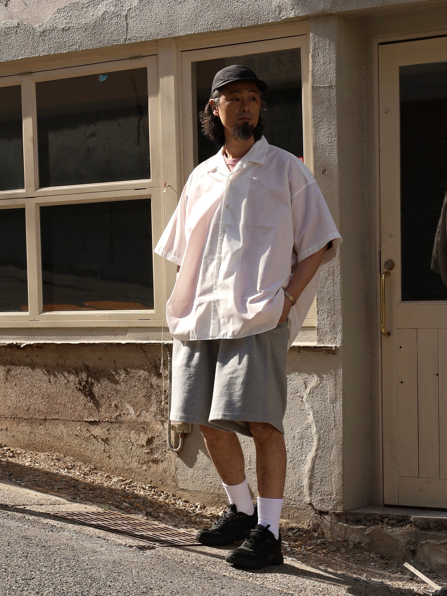 PURE WIDE SWEAT SHORTS / Grey M