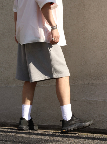 PURE WIDE SWEAT SHORTS / Grey M