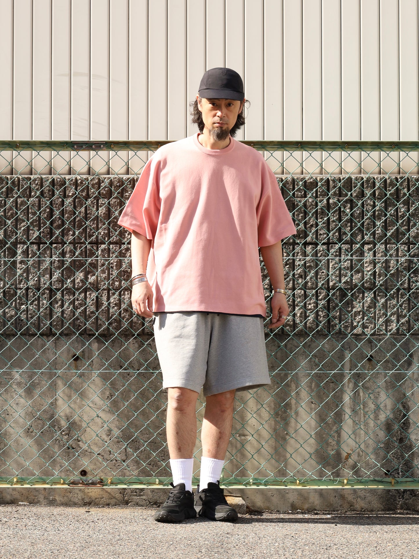 SUPER BIG SS COTTON KNIT TEE / Smoke Pink