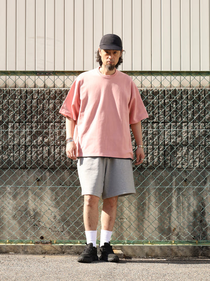 SUPER BIG SS COTTON KNIT TEE / Smoke Pink