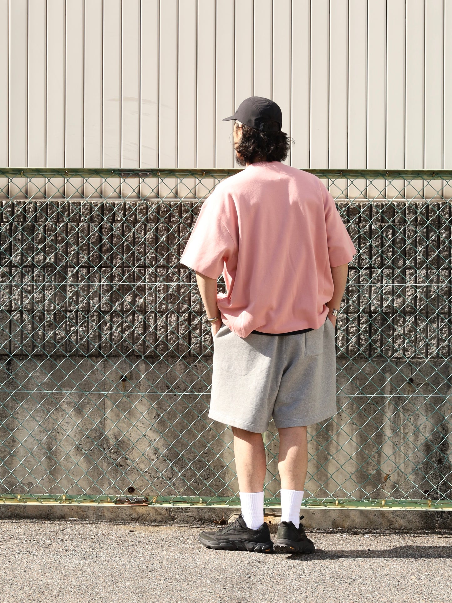 SUPER BIG SS COTTON KNIT TEE / Smoke Pink