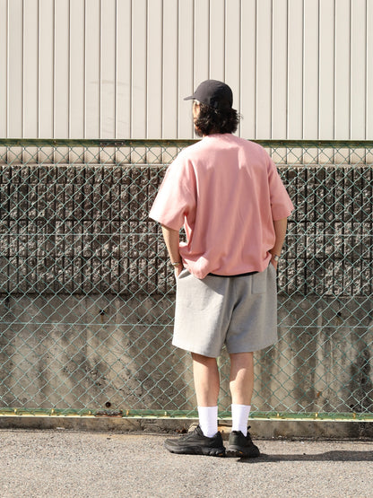 SUPER BIG SS COTTON KNIT TEE / Smoke Pink