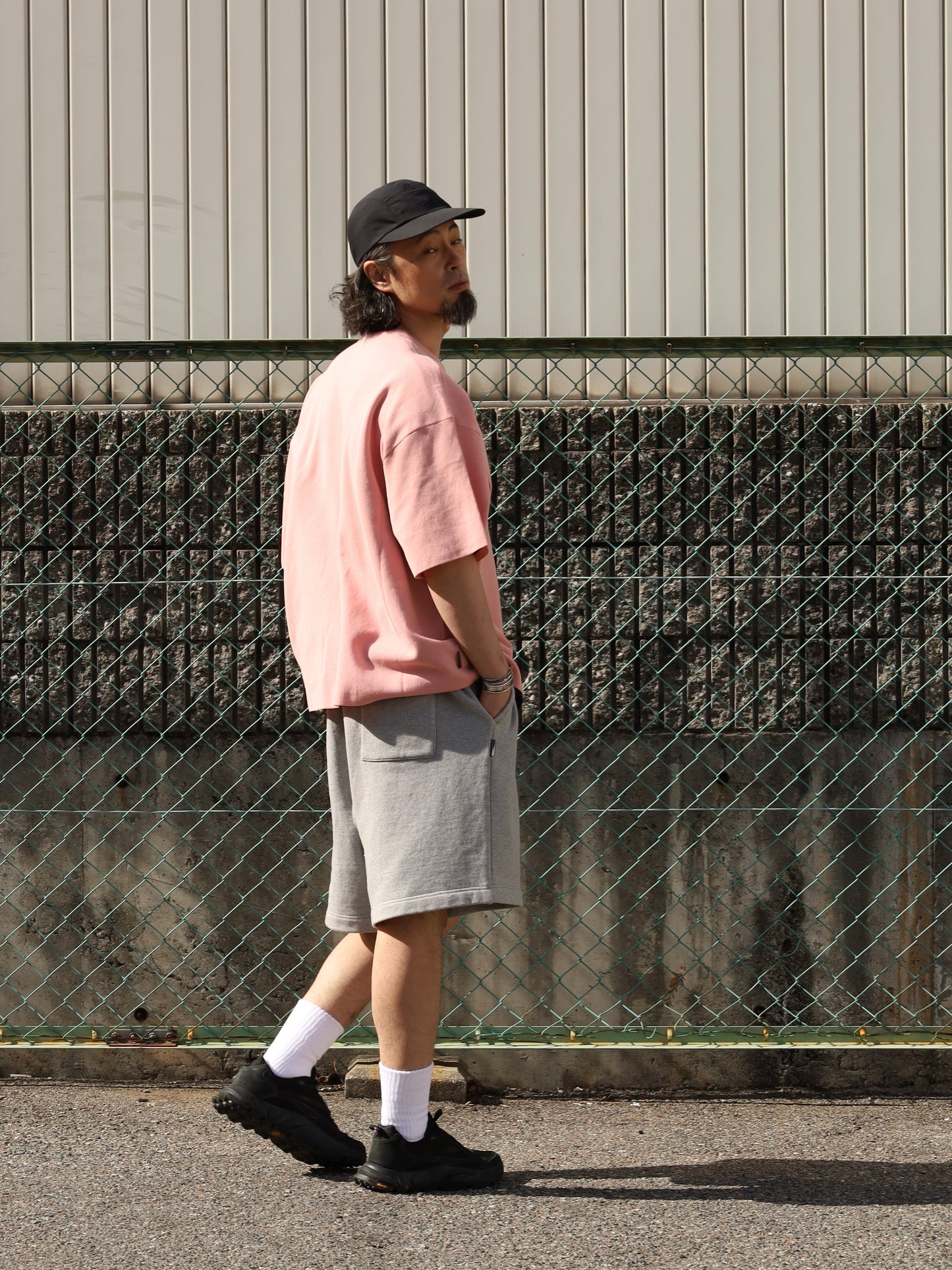 SUPER BIG SS COTTON KNIT TEE / Smoke Pink
