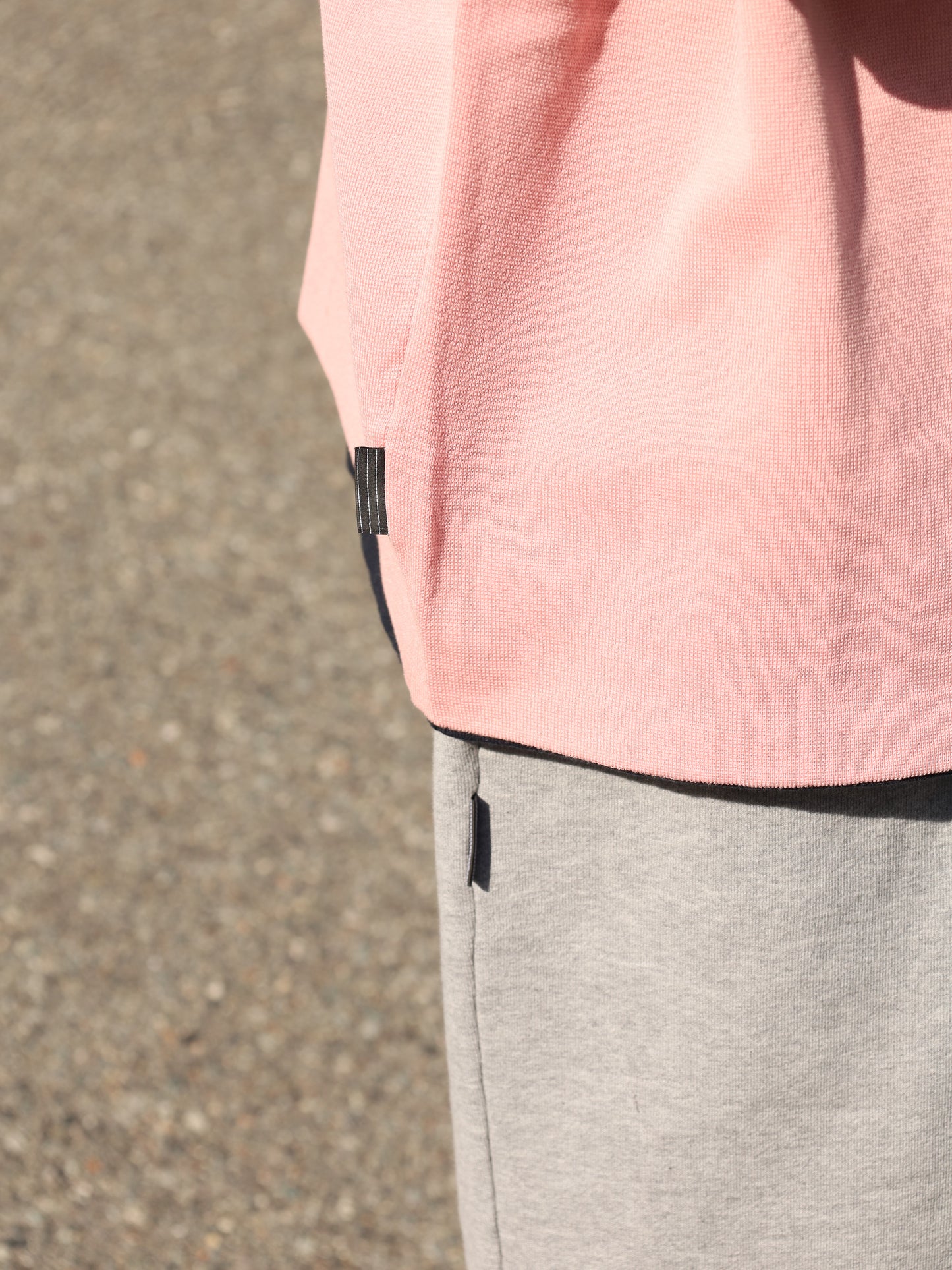 SUPER BIG SS COTTON KNIT TEE / Smoke Pink