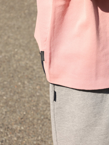 SUPER BIG SS COTTON KNIT TEE / Smoke Pink