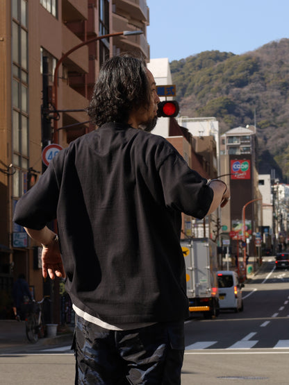 HENRY NECK SS TEE / Black