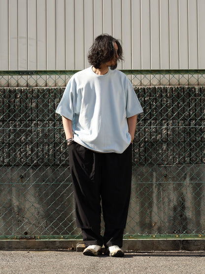 SUPER BIG SS COTTON KNIT TEE / Aqua Blue