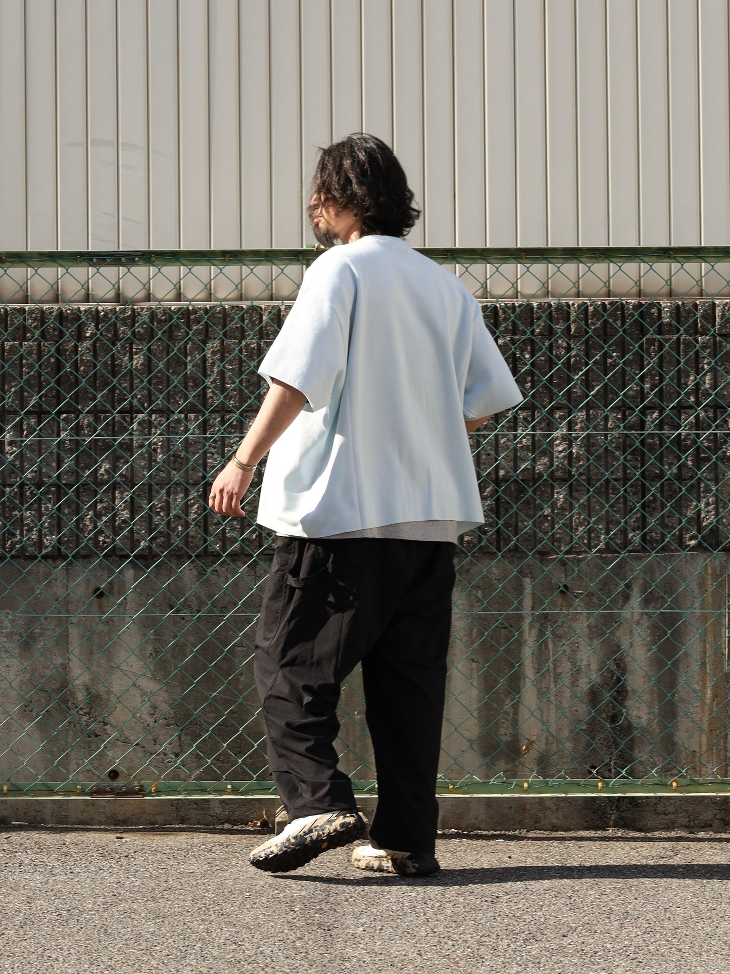 SUPER BIG SS COTTON KNIT TEE / Aqua Blue