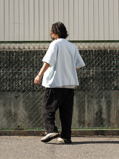 SUPER BIG SS COTTON KNIT TEE / Aqua Blue