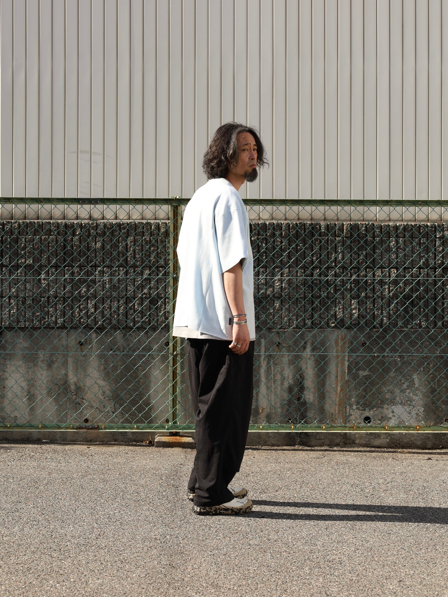 SUPER BIG SS COTTON KNIT TEE / Aqua Blue