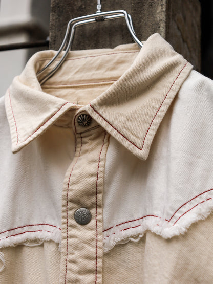 デニムウエスタンジャケット / ホワイトムスク