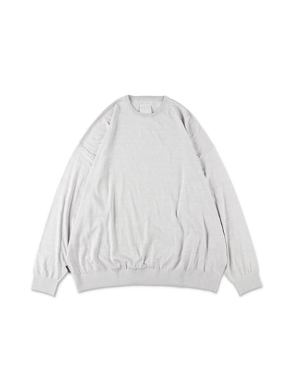 BIG LS COTTON KNIT TEE / Gray M