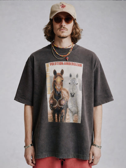 ＜予備在庫分販売＞EVOLUTION HORSE T-SHIRT / 2colors
