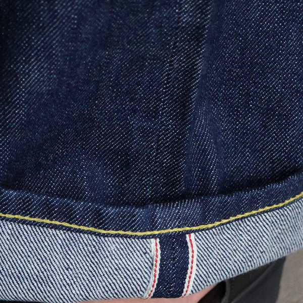 「備中」12.5oz セルヴィッチ 赤耳デニム 5ポケ アジャスターワイドパンツ / Dk.Indigo