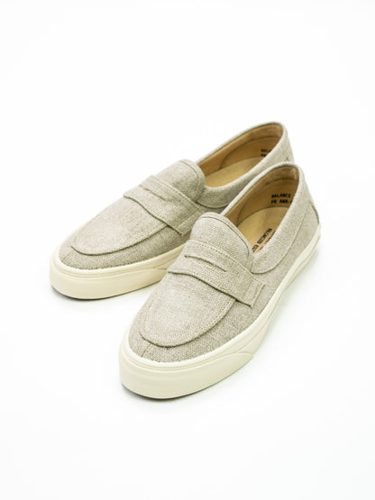 PENNY SLIP-ON LINEN / Natural×off white