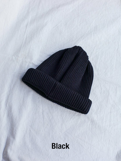 COTTON ROLL UP BEANIE / 13colors