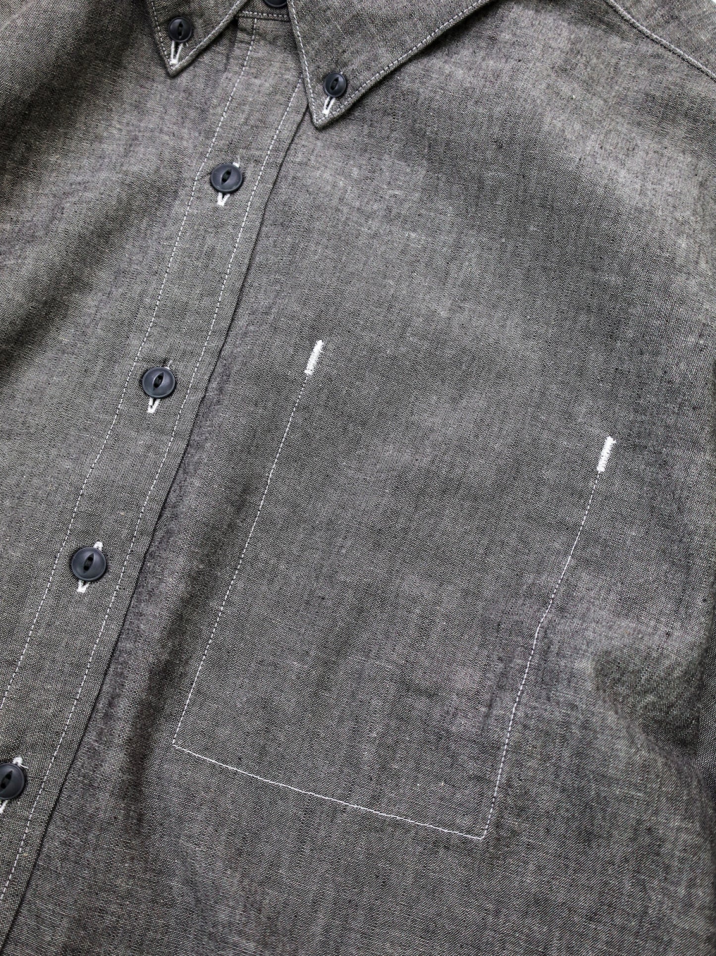 ”OWN WAY” B.D SHIRTS 改 (CHAMBRAY) / Smokey black